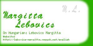 margitta lebovics business card